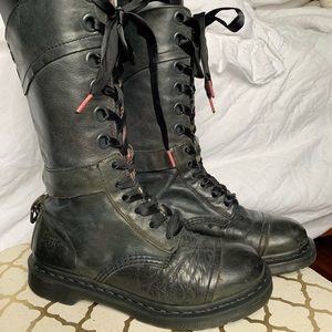 Dr. Martens 12-Eye Black Triumph Boots